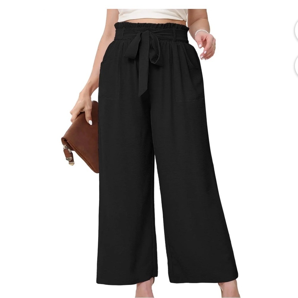 BloomChic Plus Size 3XL Belted Lightweight Wide-Leg Work Pants us22
